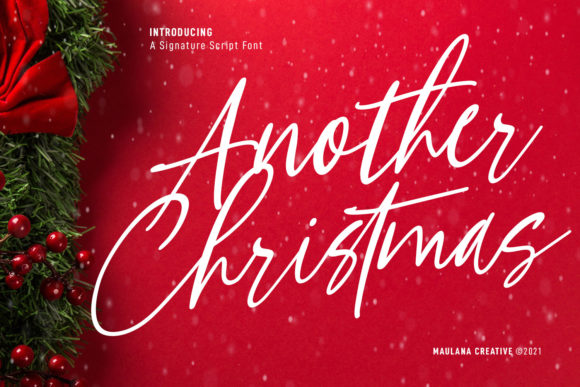 Another Christmas Script: A Festive Font for Creative Projects