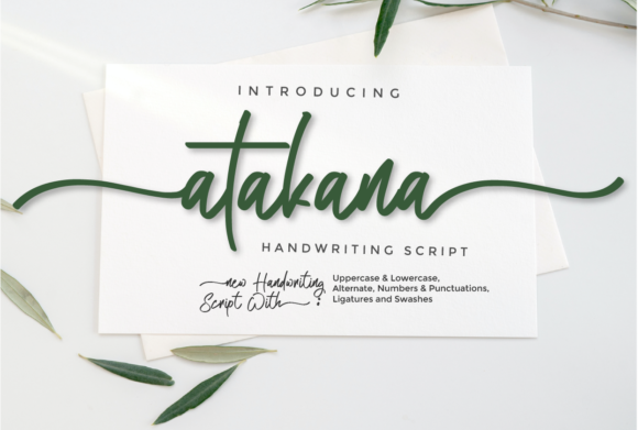 Atakana Script: A Delicate and Elegant Font for Design Professionals