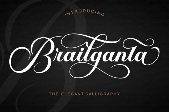 Brailganta Script: A Stylish and Delicate Font for Creative Projects