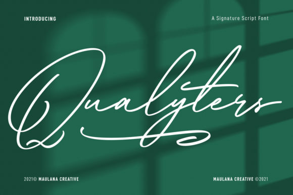 Exploring the Art of Typography with Qualyters Script