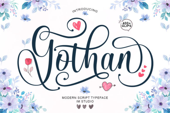 Gothan Script: A Luxurious Calligraphy Font for Design Projects