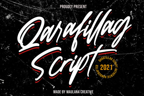 Qarafillag Script: A Bold and Sophisticated Handwritten Font for Creative Projects