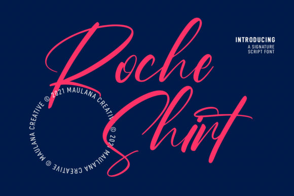 Roche Shirt Script: A Timeless Font for Personalized Design